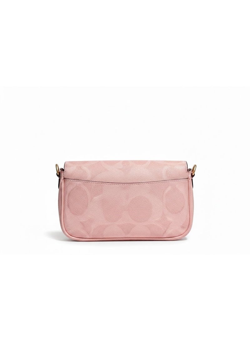 coachoutlet Coach Signature Crossbody Bag in Pink with Gold-Tone Hardware - Image 4